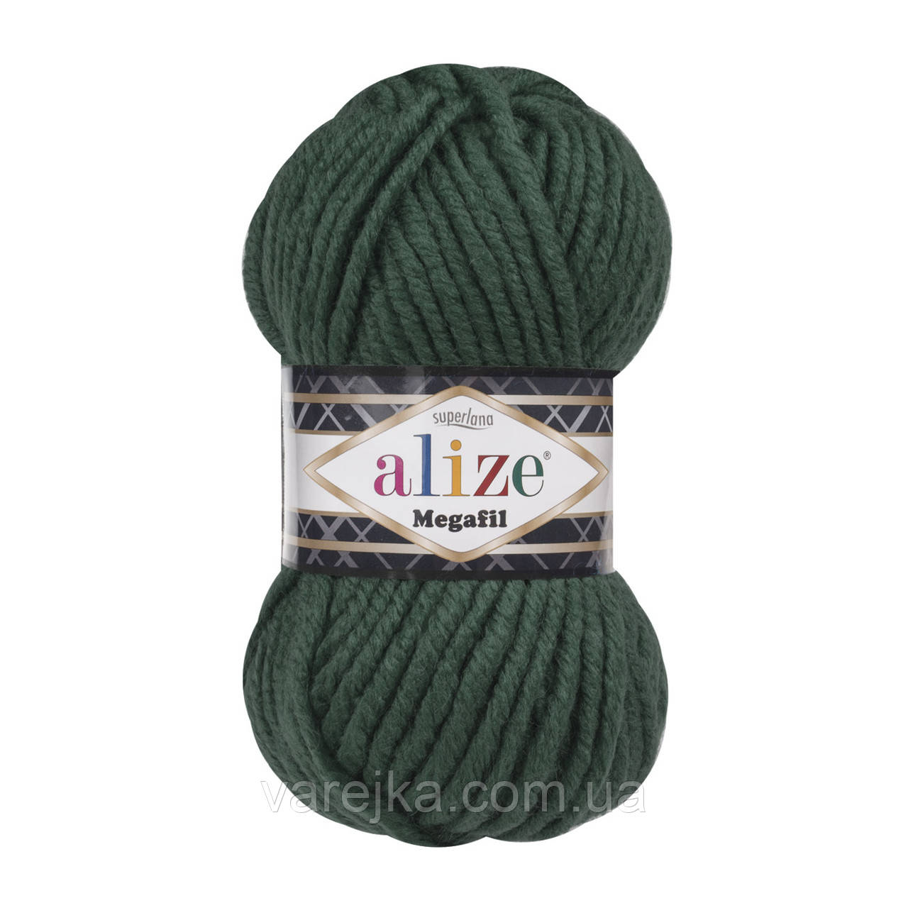 Супер Толстая Пряжа Superlana Megafil Alize 426 Темно-зеленый ...