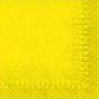 Серветка однотонна жовта 33*33 50 шт./пач.