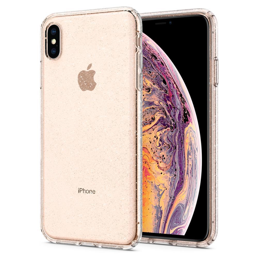 Чехол Spigen для iPhone XS Max, Liquid Crystal, Glitter, Crystal Quartz (065CS25123)