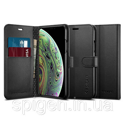 Чохол Spigen для iPhone Xs Wallet S, Black, фото 1