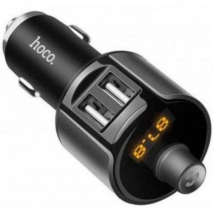 Автомобільна зарядка Hoco E19 Bluetooth FM Launcher 2.4 A 2USB, фото 1