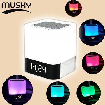 Портативная колонка Musky DY28 Plus Portable Bluetooth Speaker Night Lamp White / Silver