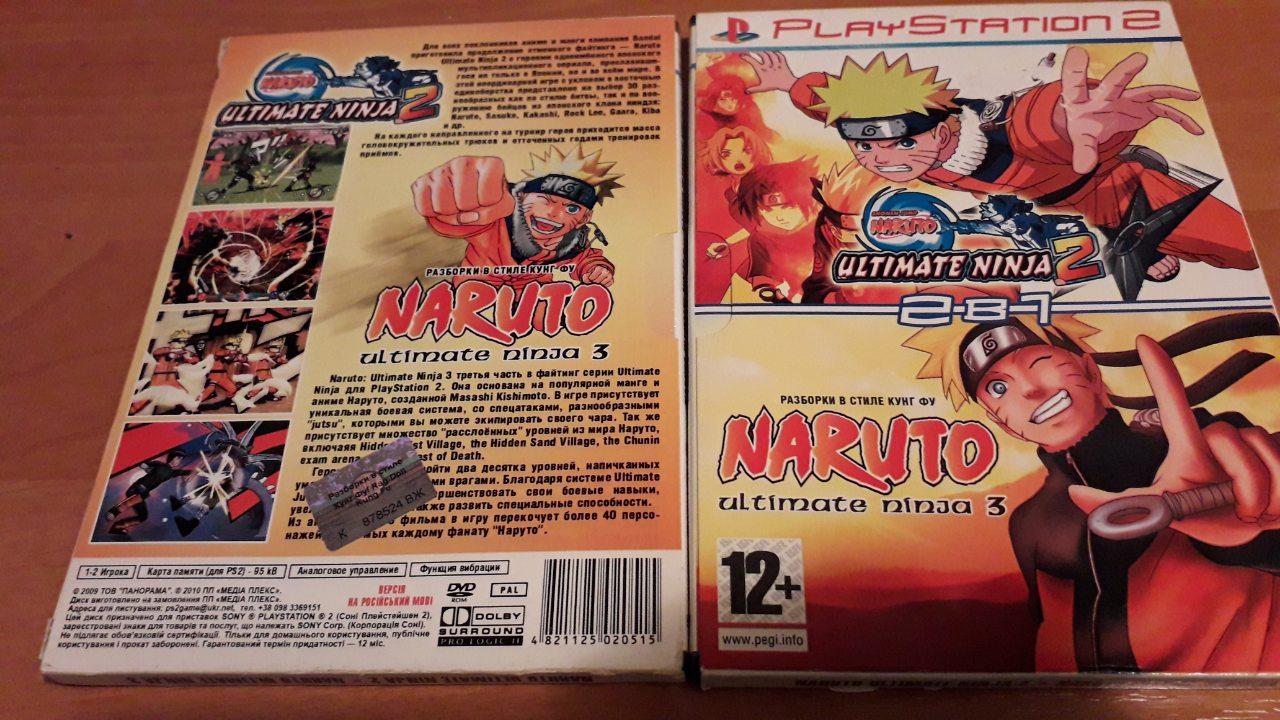 Диск Sony PlayStation 2-подвійний-Ultimate Ninja 2- Ultimate Ninja 3