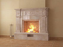 Изготовление каминов из мрамора по индивидуальным размерам.