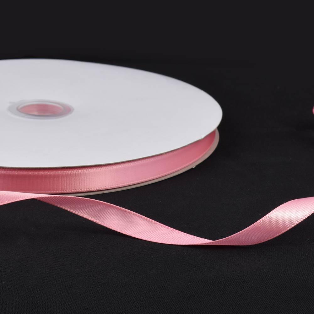 Стрічка атласна 10мм рожева А2-03-020 на метраж (бобіна 100яр/158г) (56262.020)