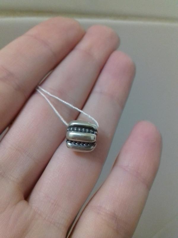 Срібний шарм Трубочка, фото 1