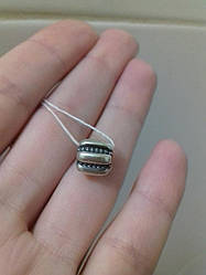 Срібний шарм Трубочка