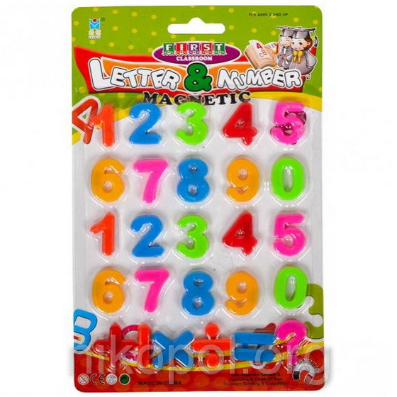 Цифри і знаки на магнітах маленькі №8302, 21,5х14,5 см