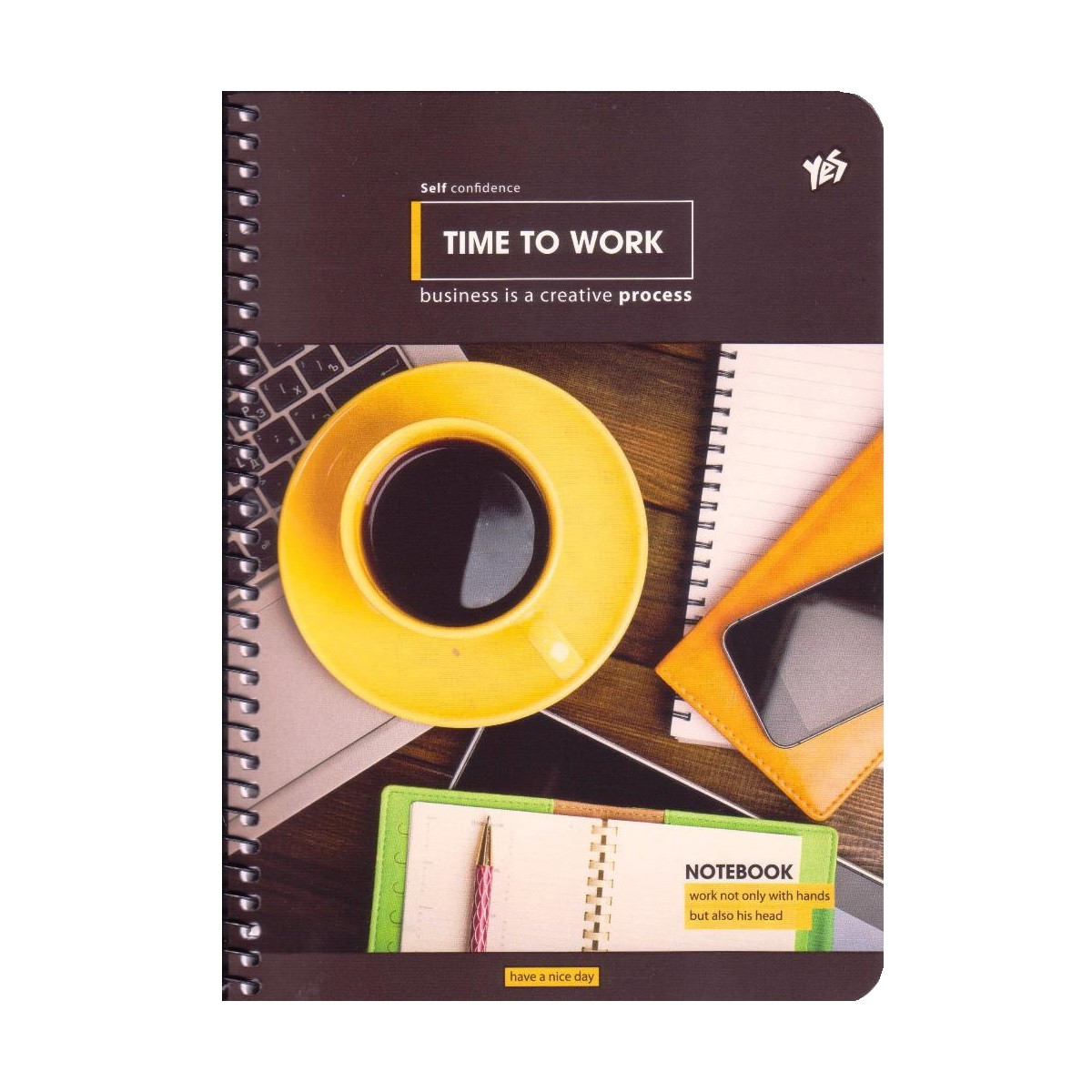Зошит А5 на спіралі, 80 л., "Time to work" 680935