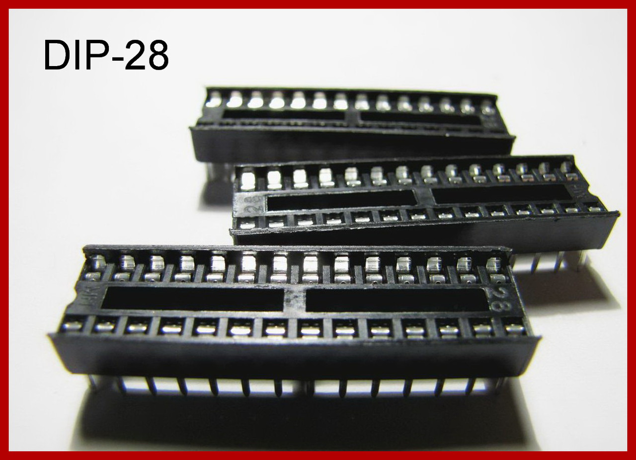 Панелі під мікросхеми DIP-28, крок 2,54.