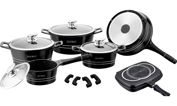 Набір каструль Royalty Line RL-LS1015M Black 15pcs