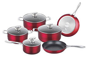 Набір каструль Royalty Line RL-FM10C Shiny Red 10pcs