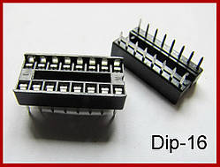 Панелі для мікросхем DIP-16, (2,54).