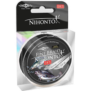 Плетений шнур NIHONTO FINE BRAID 150 м (чорний) 0.23 0.20