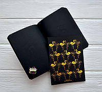 Скетчбук "Фламинго",14*10,5 см, 32 листов, обложка мягкая, цвет черный