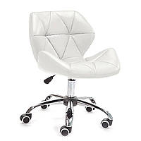 Крісло Стар Нью, м'яке хромоване біле