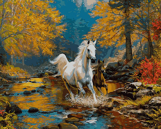 Рукітвор Картина за номерами (VP925) Перша осінь, 40 х 50 см, DIY Babylon, фото 1