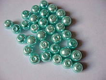 Бусина скляних перлів, блакитний, 8 мм
