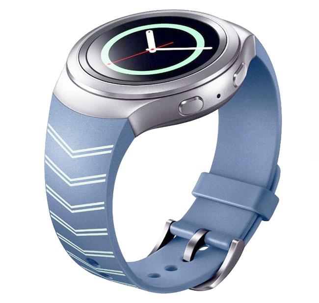 Силіконовий ремінець для годинника Samsung Gear S2 Sports SM-R720 / SM-R730 Strip - Sky Blue