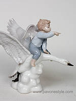 Порцелянова фігурка "Ангел" на лебіді (Pavone) JP-22/2, фото 2