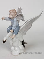 Порцелянова фігурка "Ангел" на лебіді (Pavone) JP-22/2, фото 3