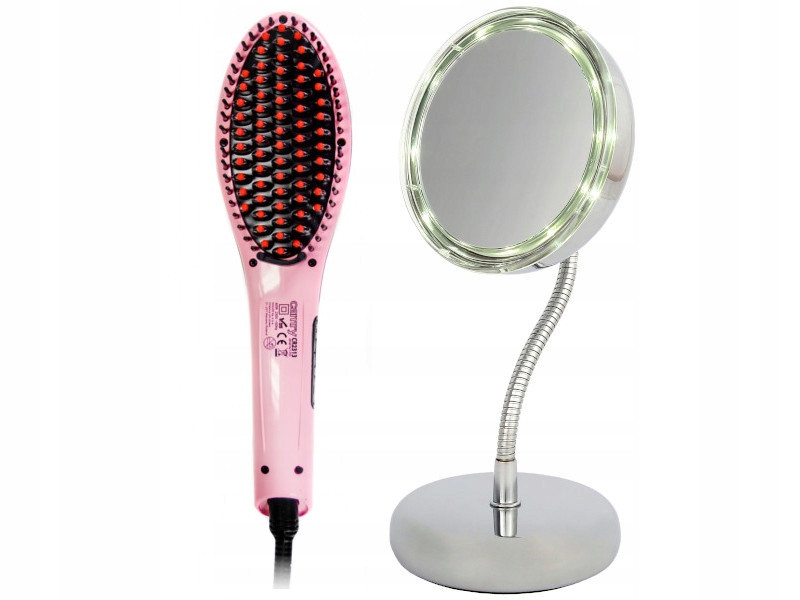 Випрямляч для волосся Camry CR 2313 + дзеркало з LED-підсвіткою, фото 1