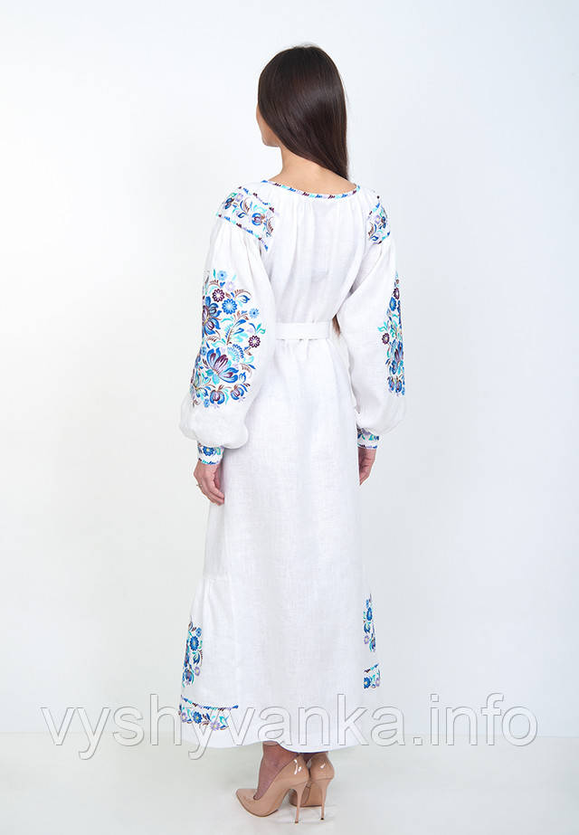 біла лляна сукня вишиванка 