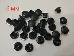 Заглушки для техокрутів, 6 мм чорні