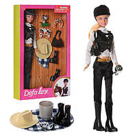 Кукла Defa в шляпе, размер 30см, сумочка, кубок, обувь, корона, 8289