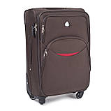 Чемодан дорожній на 4 колесах з цупкої тканини CODURA 1200D 360* Валіза WINGS 1708 ручна кладь , малий БОРДОВИЙ, фото 5