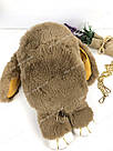 🐰 Сумка-Рюкзак 🐰 коричневий хутряний Кролик "Rex Fendi" (зайчик, зайчик) як іграшка, фото 8