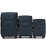 Чемодан дорожній на 4 колесах з цупкої тканини CODURA 1200D 360* Валіза 66х43х28см WINGS 1708 , середній БОРДОВИЙ, фото 10