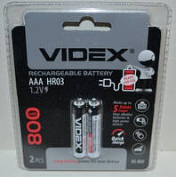 Аккумулятор Videx НR-03 (ААА) 800mAh Ni-MH блистер 1х2шт /2/20шт.