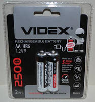 Аккумулятор Videx НR-6 (AA) 2500mAh Ni-MH блистер 1х2шт /2/20шт.