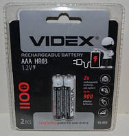 Аккумулятор Videx НR-03 (ААА) 1100mAh Ni-MH блистер 1х2шт /2/20шт.