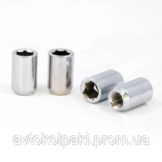 Гайка колісна внутрішній шестигранник Хром М12*1,25 (L32)
