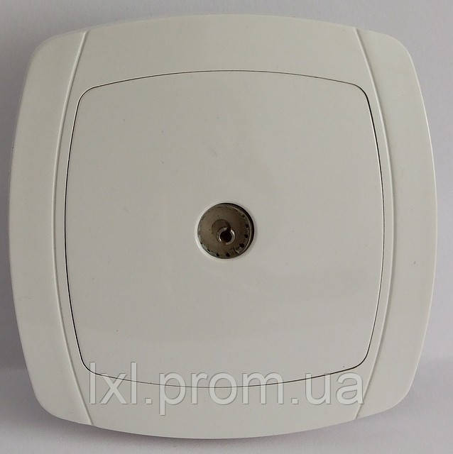 Розетка TV (біла/крем) LXL BETA