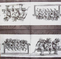 Декупажные салфетки с ангелочками на скамейке 1294