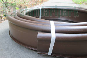 Бордюр садовий пластиковий Кантрі Б-1000.2.11-ПП коричневий