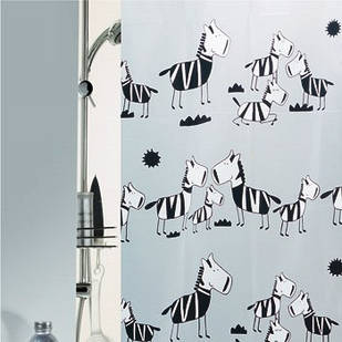 Шторка для душа «Зебри»