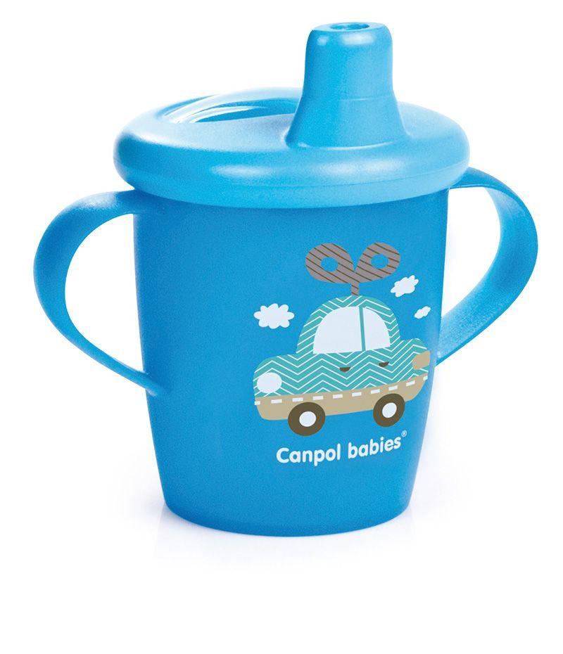 Кружка непроливайка 250 мл - Toys синя ТМ Canpol Babies