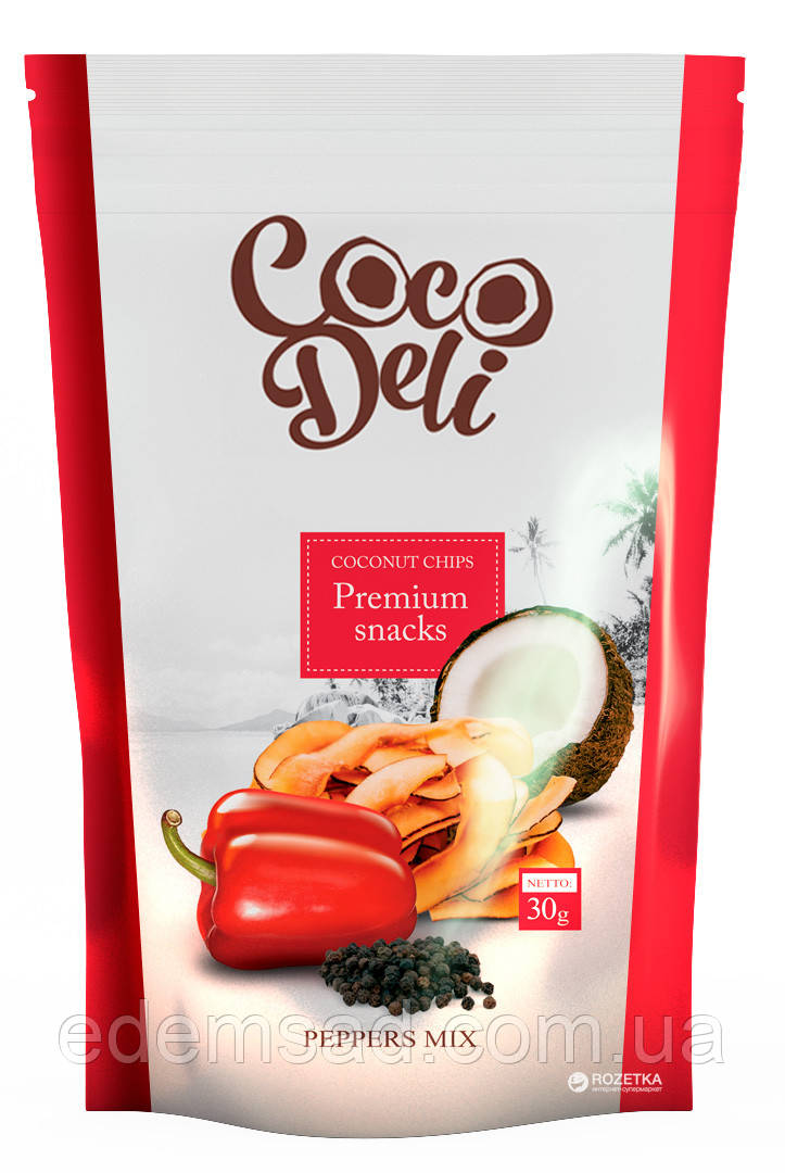 Чипси кокосові гострі з сумішшю перців "Coco Deli", 30 г