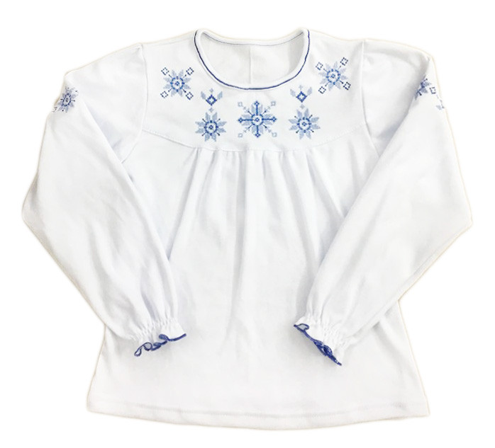 Блуза-вишиванка для дівчинки біла