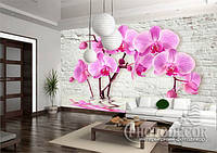 Фотообои "Орхидеи на стене" - Любой размер! Читаем описание!