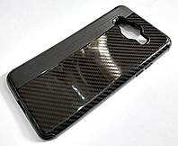 Чехол для Samsung Galaxy Grand Prime G530 / G531 силиконовый карбон полоска черный