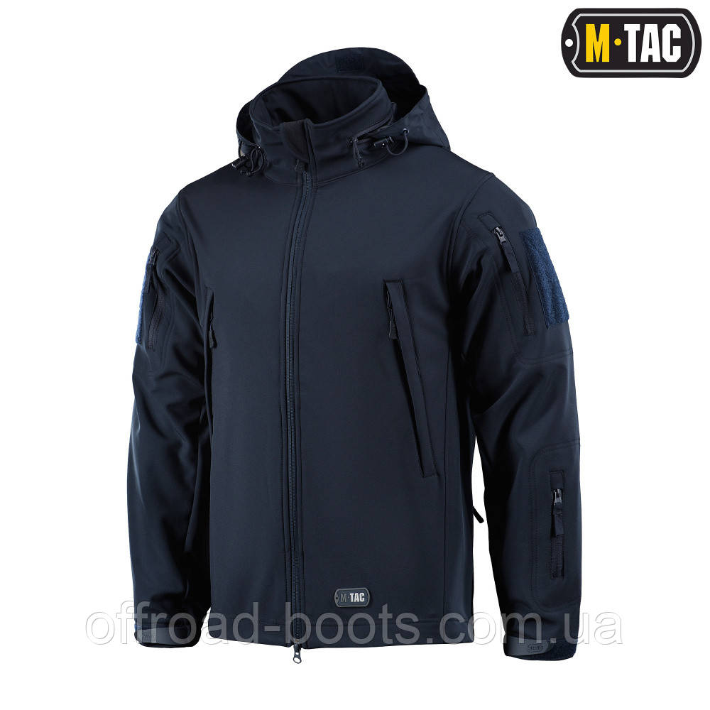 Куртка непромокальна Soft Shell M-Tac navy blue