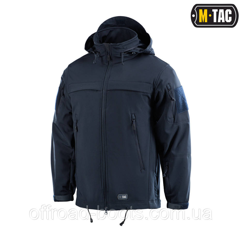 Куртка непромокальна Soft Shell M-Tac Police navy blue