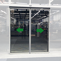 Комплект двох алюмінієвих стулок parkan для автоматичних дверей / PKNLFALU2