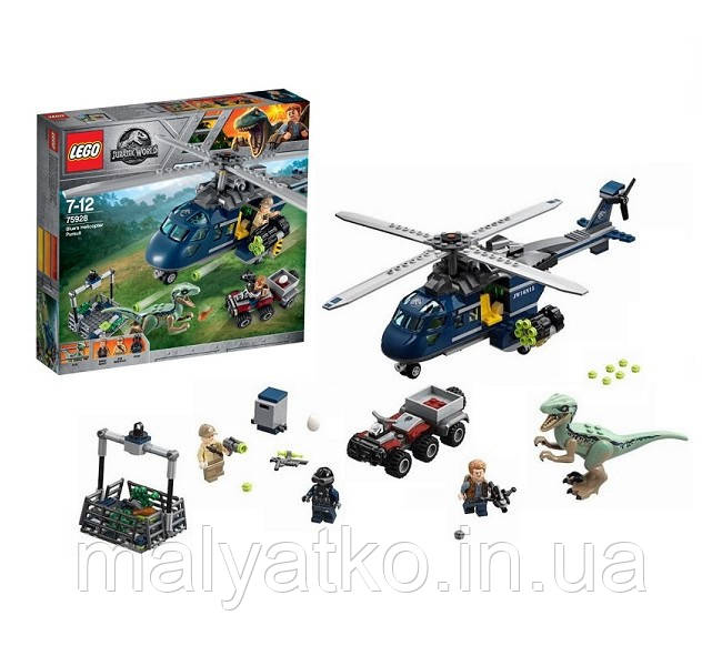 Конструктор Лего 75928 LEGO Jurassic World Гонитва за Блю на вертольоті