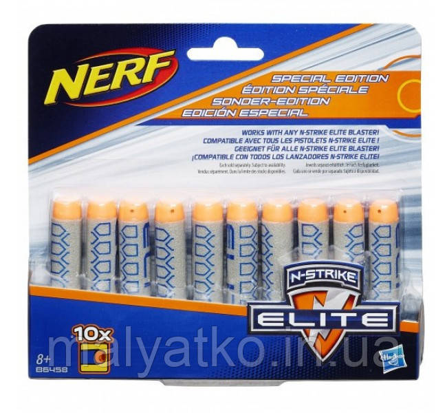 Комплект декорованих стріл для бластерів Nerf Elite 10 шт B6458 Hasbro, фото 1
